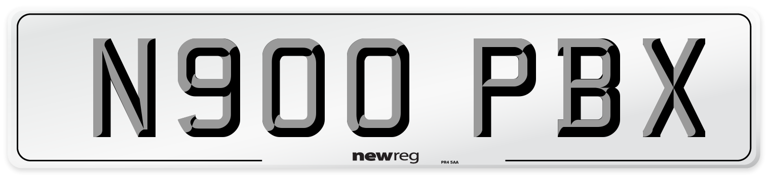 N900 PBX Number Plate from New Reg